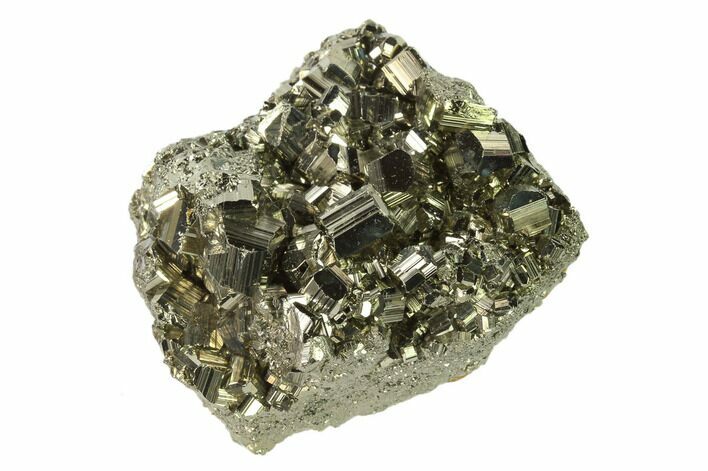Gleaming Pyrite Crystal Cluster - Peru #138131